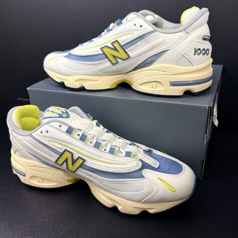 New Balance 1000 Mens Size 8.5 Shoes M1000CA‎ Sea Salt Heron Blue Sneaker White